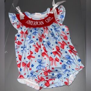 Red and Blue Bow Dress- NWOT
